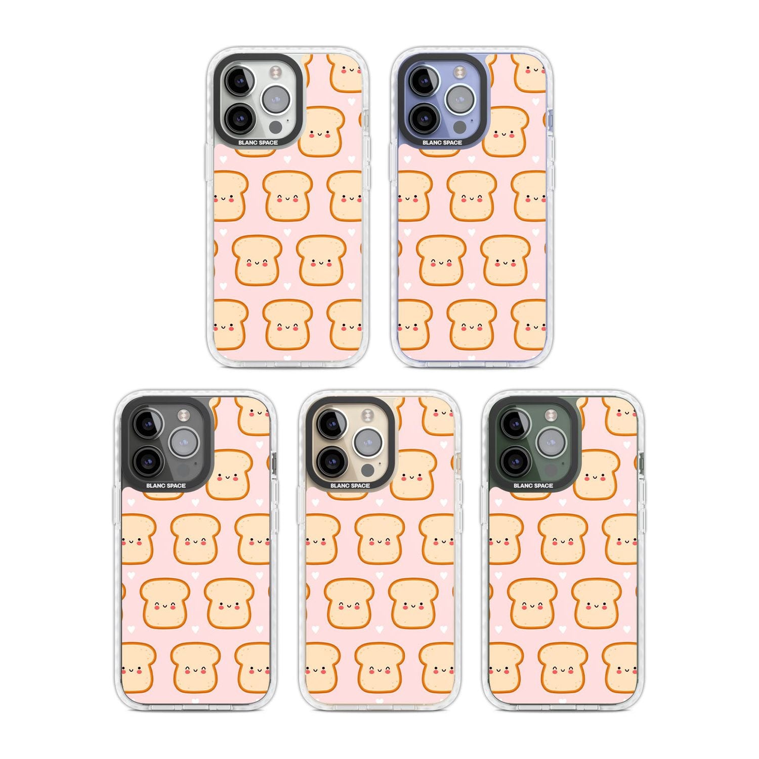 Bread Faces Kawaii Pattern