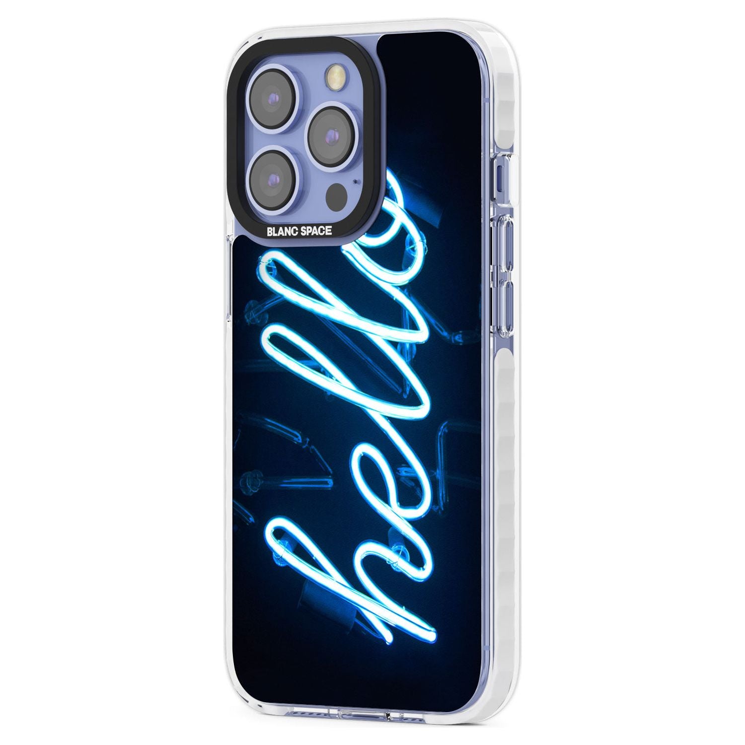 "Hello" Blue Cursive Neon Sign