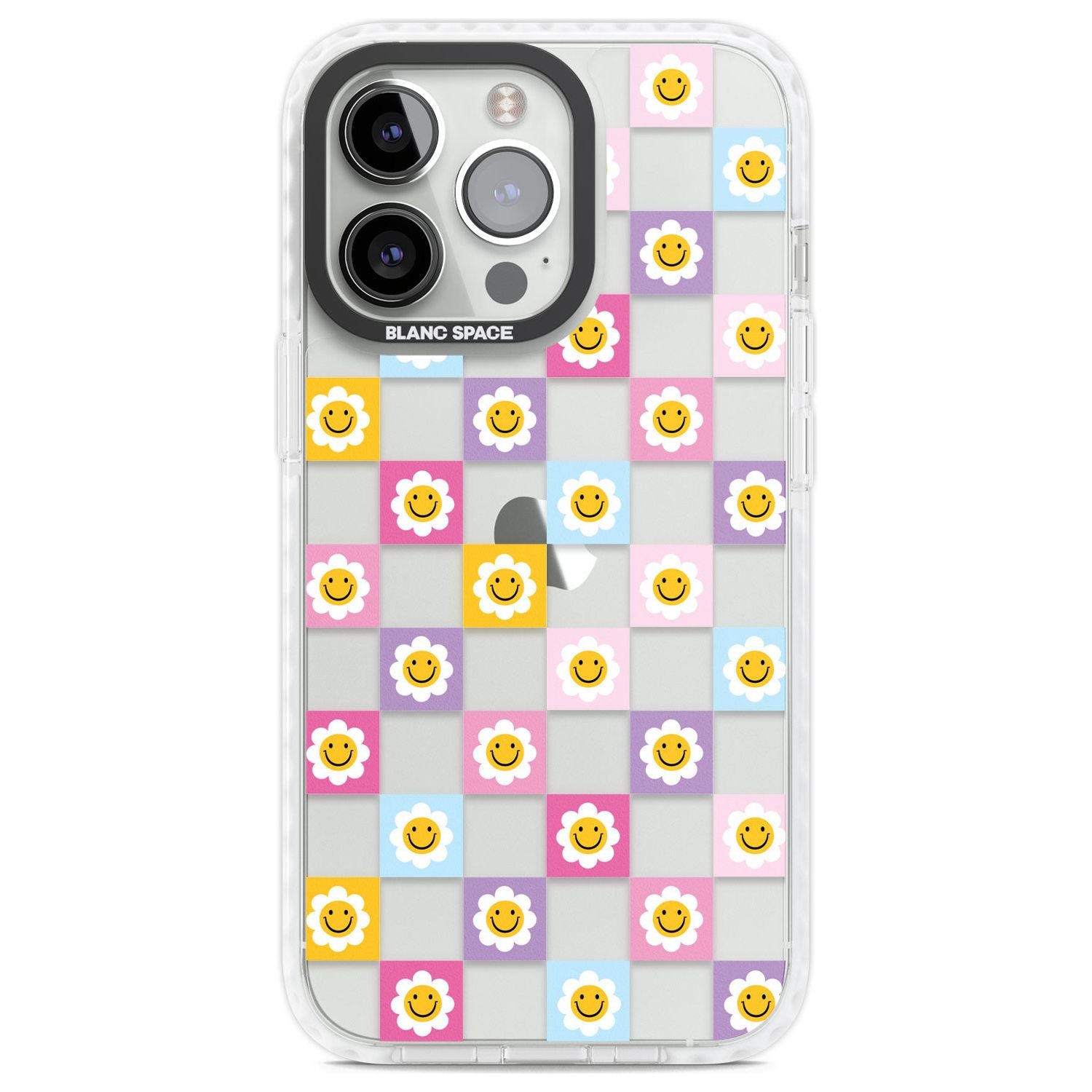 Daisy Squares Pattern Phone Case iPhone 13 Pro / Impact Case,iPhone 14 Pro / Impact Case,iPhone 15 Pro Max / Impact Case,iPhone 15 Pro / Impact Case Blanc Space