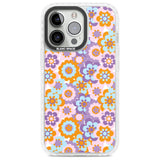 Flower Power Pattern Phone Case iPhone 13 Pro / Impact Case,iPhone 14 Pro / Impact Case,iPhone 15 Pro Max / Impact Case,iPhone 15 Pro / Impact Case Blanc Space