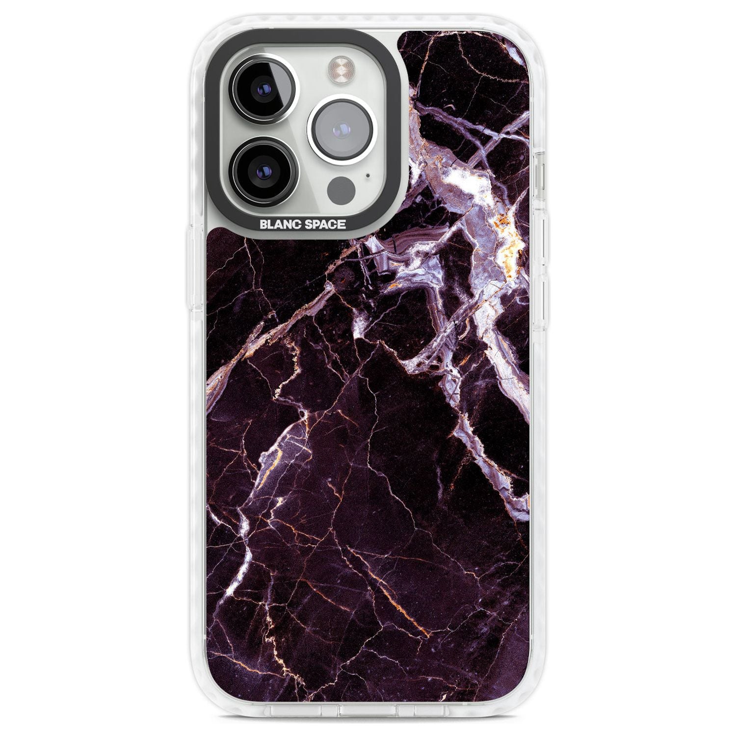 Black, Purple & Yellow shattered Marble Phone Case iPhone 13 Pro / Impact Case,iPhone 14 Pro / Impact Case,iPhone 15 Pro Max / Impact Case,iPhone 15 Pro / Impact Case Blanc Space
