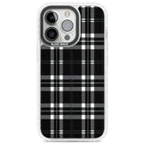 Divine Black Plaid Phone Case iPhone 13 Pro / Impact Case,iPhone 14 Pro / Impact Case,iPhone 15 Pro / Impact Case,iPhone 15 Pro Max / Impact Case Blanc Space