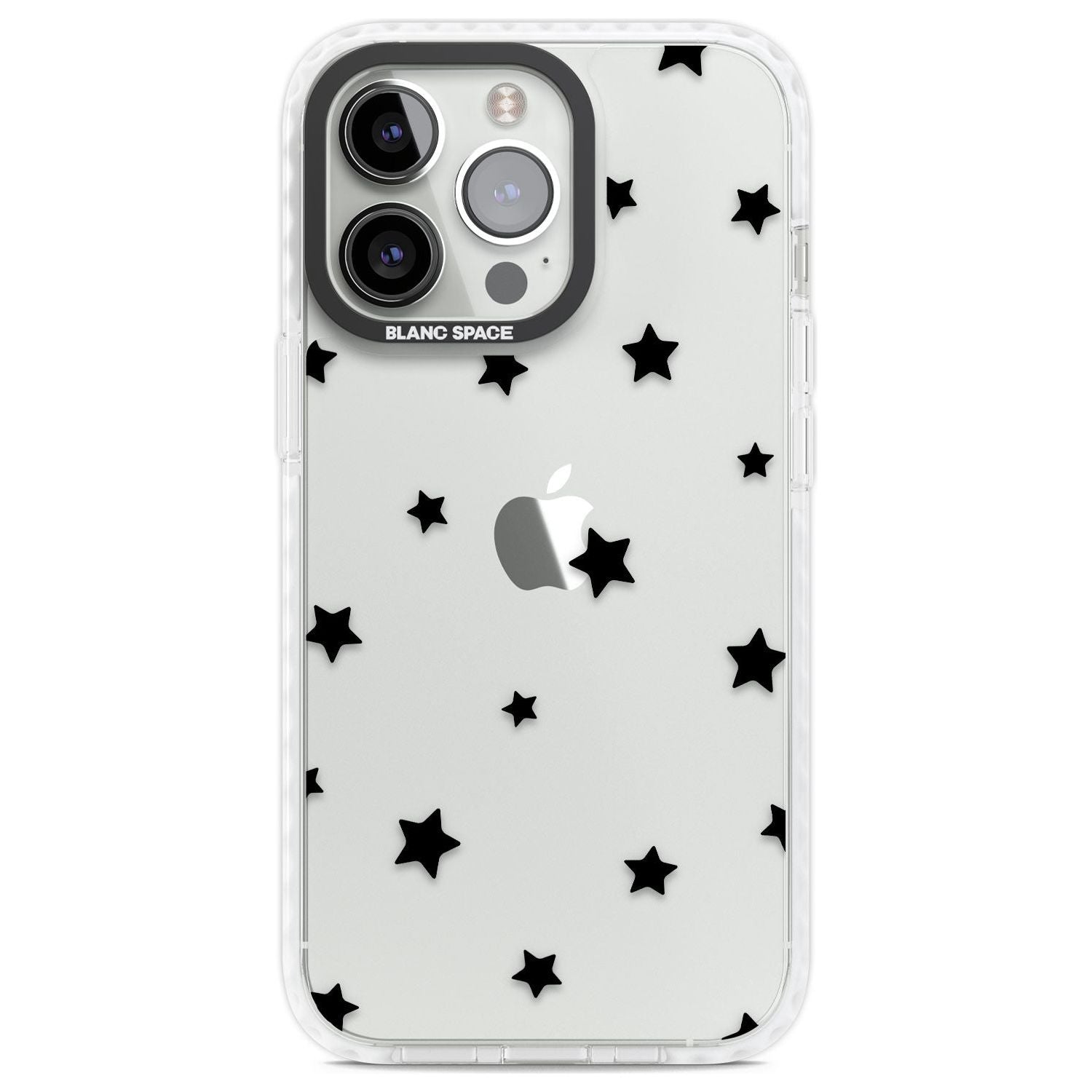 Black Stars Pattern Phone Case iPhone 13 Pro / Impact Case,iPhone 14 Pro / Impact Case,iPhone 15 Pro Max / Impact Case,iPhone 15 Pro / Impact Case Blanc Space