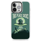 EARTH SUCKS Phone Case iPhone 13 Pro / Impact Case,iPhone 14 Pro / Impact Case,iPhone 15 Pro / Impact Case,iPhone 15 Pro Max / Impact Case Blanc Space