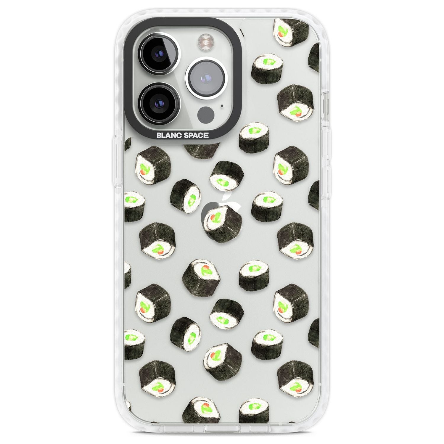Maki Rolls Sushi Pattern Phone Case iPhone 13 Pro / Impact Case,iPhone 14 Pro / Impact Case,iPhone 15 Pro Max / Impact Case,iPhone 15 Pro / Impact Case Blanc Space