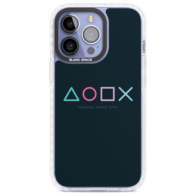 Gaming Since 1994 Station Phone Case iPhone 13 Pro / Impact Case,iPhone 14 Pro / Impact Case,iPhone 15 Pro / Impact Case,iPhone 15 Pro Max / Impact Case Blanc Space