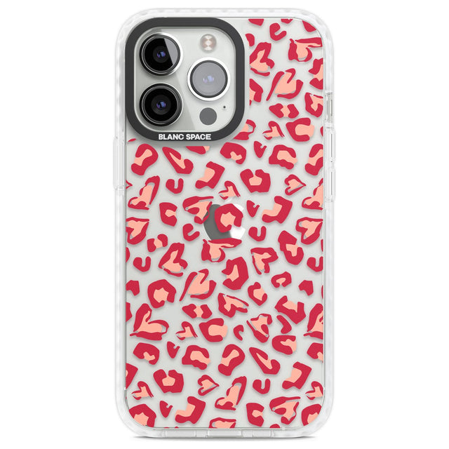 Heart Leopard Print Phone Case iPhone 13 Pro / Impact Case,iPhone 14 Pro / Impact Case,iPhone 15 Pro Max / Impact Case,iPhone 15 Pro / Impact Case Blanc Space