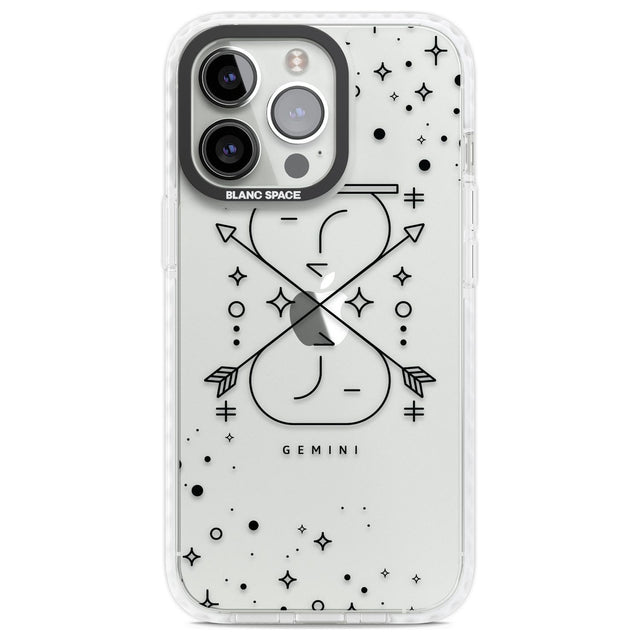Gemini Emblem - Transparent Design Phone Case iPhone 13 Pro / Impact Case,iPhone 14 Pro / Impact Case,iPhone 15 Pro Max / Impact Case,iPhone 15 Pro / Impact Case Blanc Space