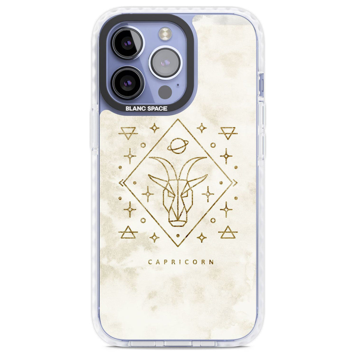 Capricorn Emblem - Solid Gold Marbled Design Phone Case iPhone 13 Pro / Impact Case,iPhone 14 Pro / Impact Case,iPhone 15 Pro Max / Impact Case,iPhone 15 Pro / Impact Case Blanc Space