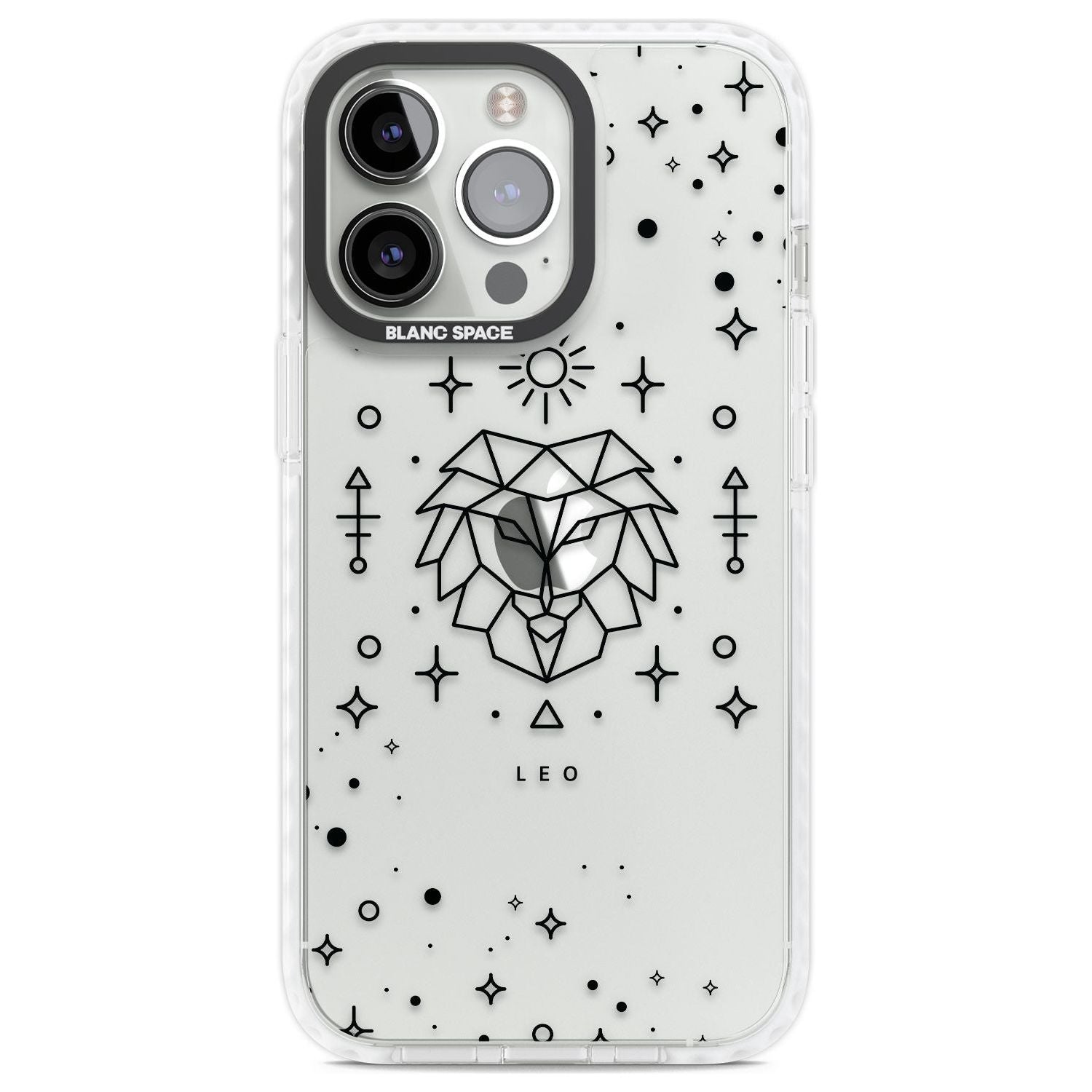 Leo Emblem - Transparent Design Phone Case iPhone 13 Pro / Impact Case,iPhone 14 Pro / Impact Case,iPhone 15 Pro Max / Impact Case,iPhone 15 Pro / Impact Case Blanc Space
