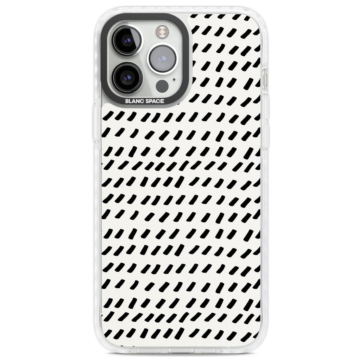 Hand Drawn Lines Pattern Phone Case iPhone 13 Pro Max / Impact Case,iPhone 14 Pro Max / Impact Case Blanc Space