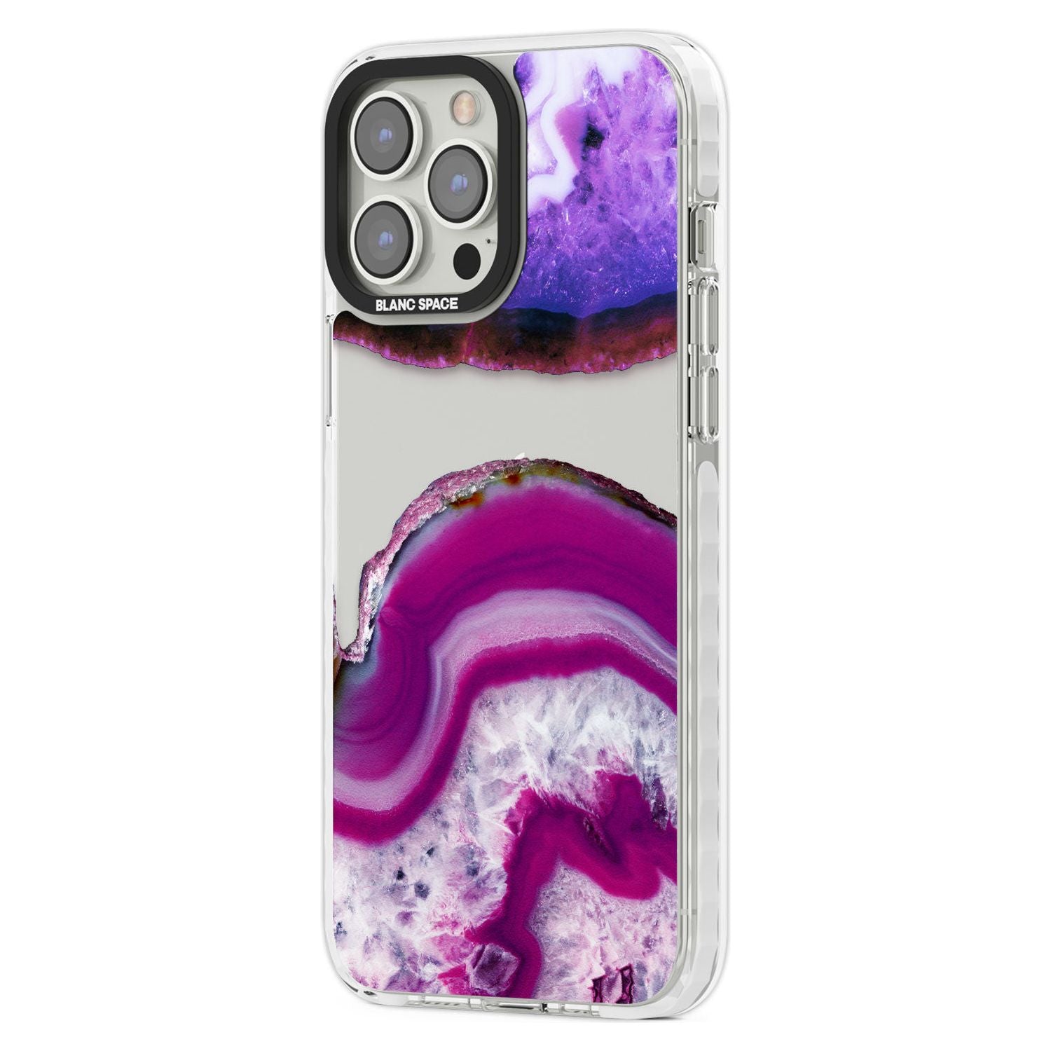 Purple & White Gemstone Crystal Clear Design