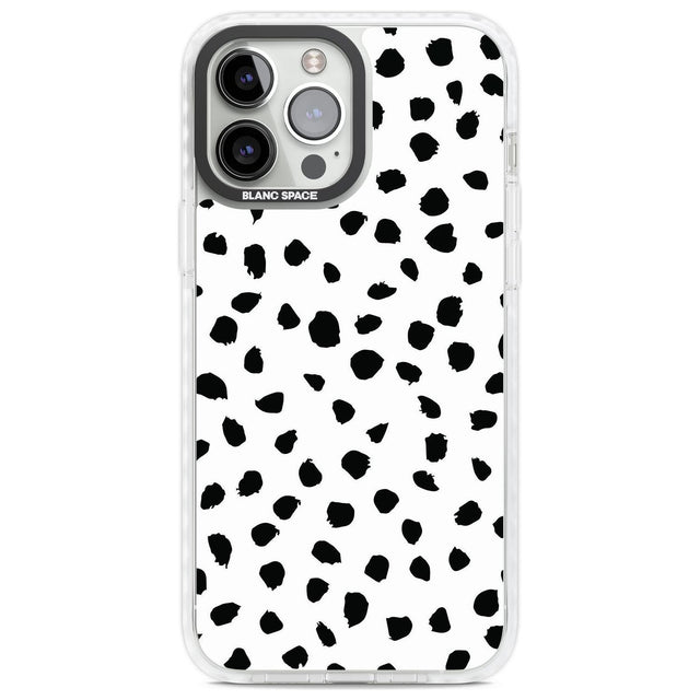 Dalmatian Print Phone Case iPhone 13 Pro Max / Impact Case,iPhone 14 Pro Max / Impact Case Blanc Space