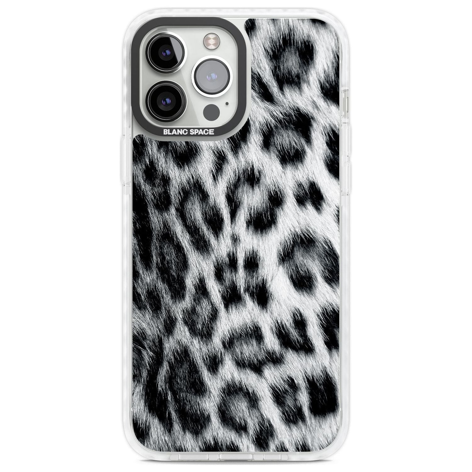 Animal Fur Pattern - Snow Leopard Phone Case iPhone 13 Pro Max / Impact Case,iPhone 14 Pro Max / Impact Case Blanc Space