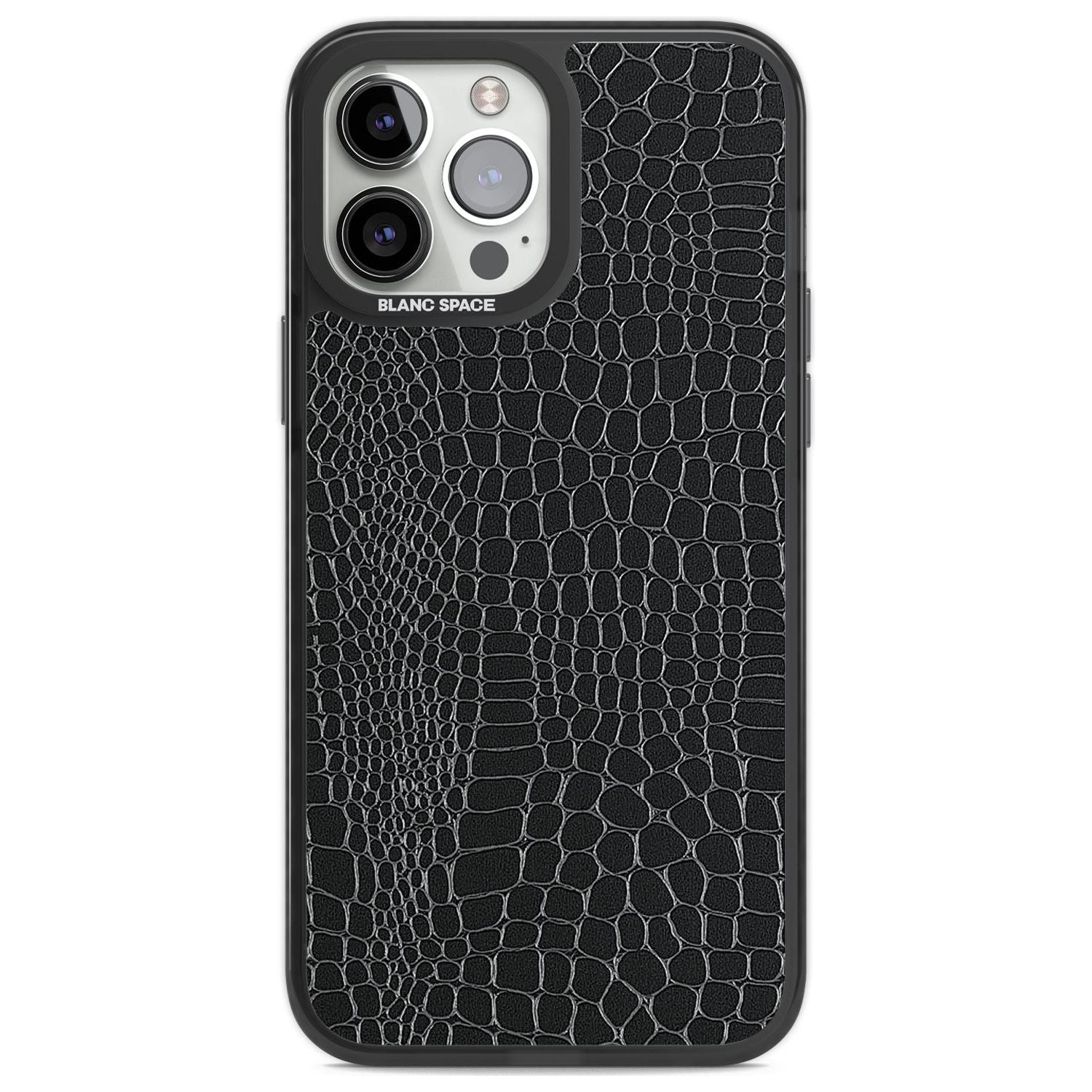 Black Snakeskin Phone Case iPhone 14 Pro Max / Black Impact Case,iPhone 13 Pro Max / Black Impact Case Blanc Space