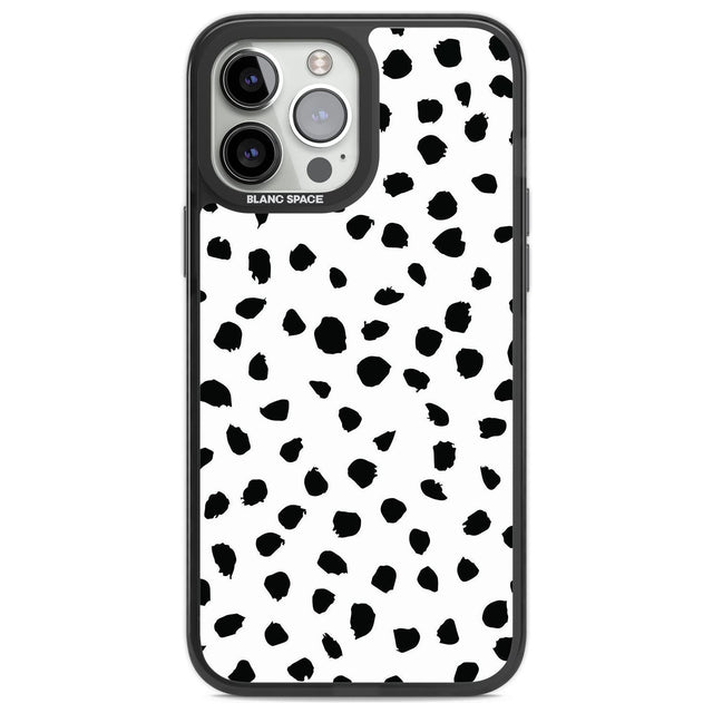 Dalmatian Print Phone Case iPhone 13 Pro Max / Black Impact Case,iPhone 14 Pro Max / Black Impact Case Blanc Space