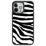 Black Zebra Print Phone Case iPhone 14 Pro Max / Black Impact Case,iPhone 13 Pro Max / Black Impact Case Blanc Space