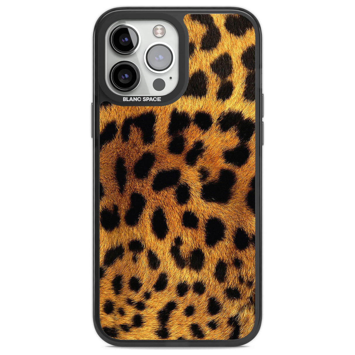 Leopard Print Phone Case iPhone 13 Pro Max / Black Impact Case,iPhone 14 Pro Max / Black Impact Case Blanc Space