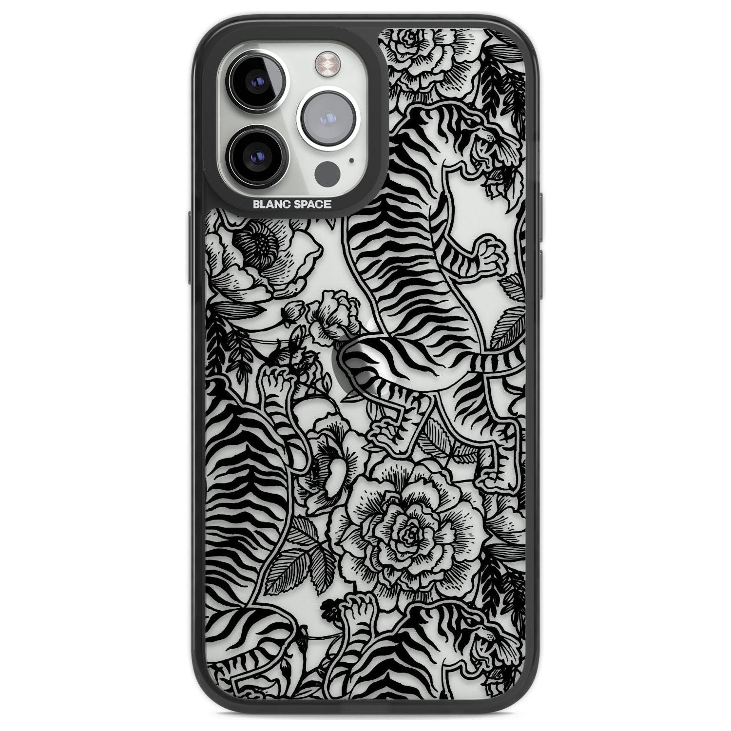 Personalised Chinese Tiger Pattern Custom Phone Case iPhone 13 Pro Max / Black Impact Case,iPhone 14 Pro Max / Black Impact Case Blanc Space