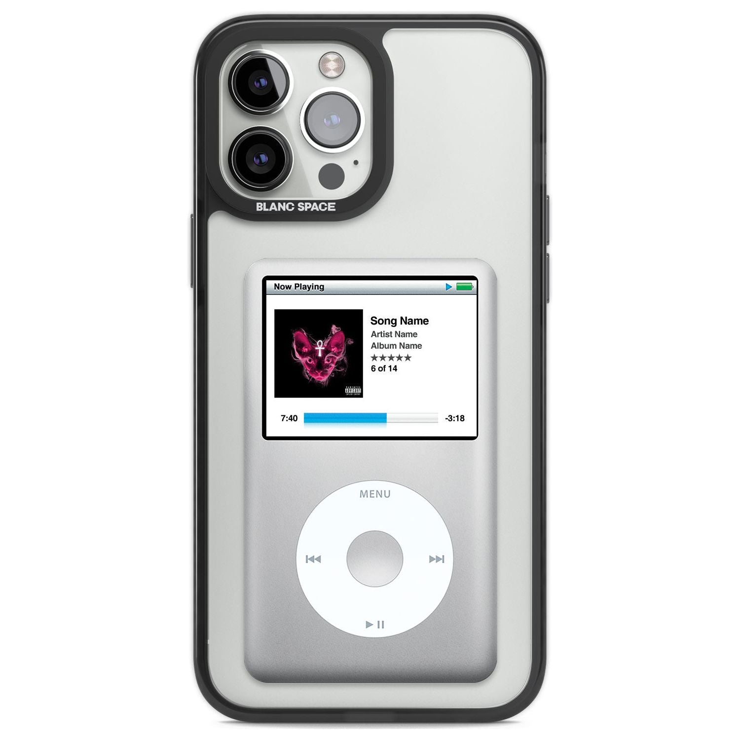 Personalised Classic iPod Custom Phone Case iPhone 13 Pro Max / Black Impact Case,iPhone 14 Pro Max / Black Impact Case Blanc Space