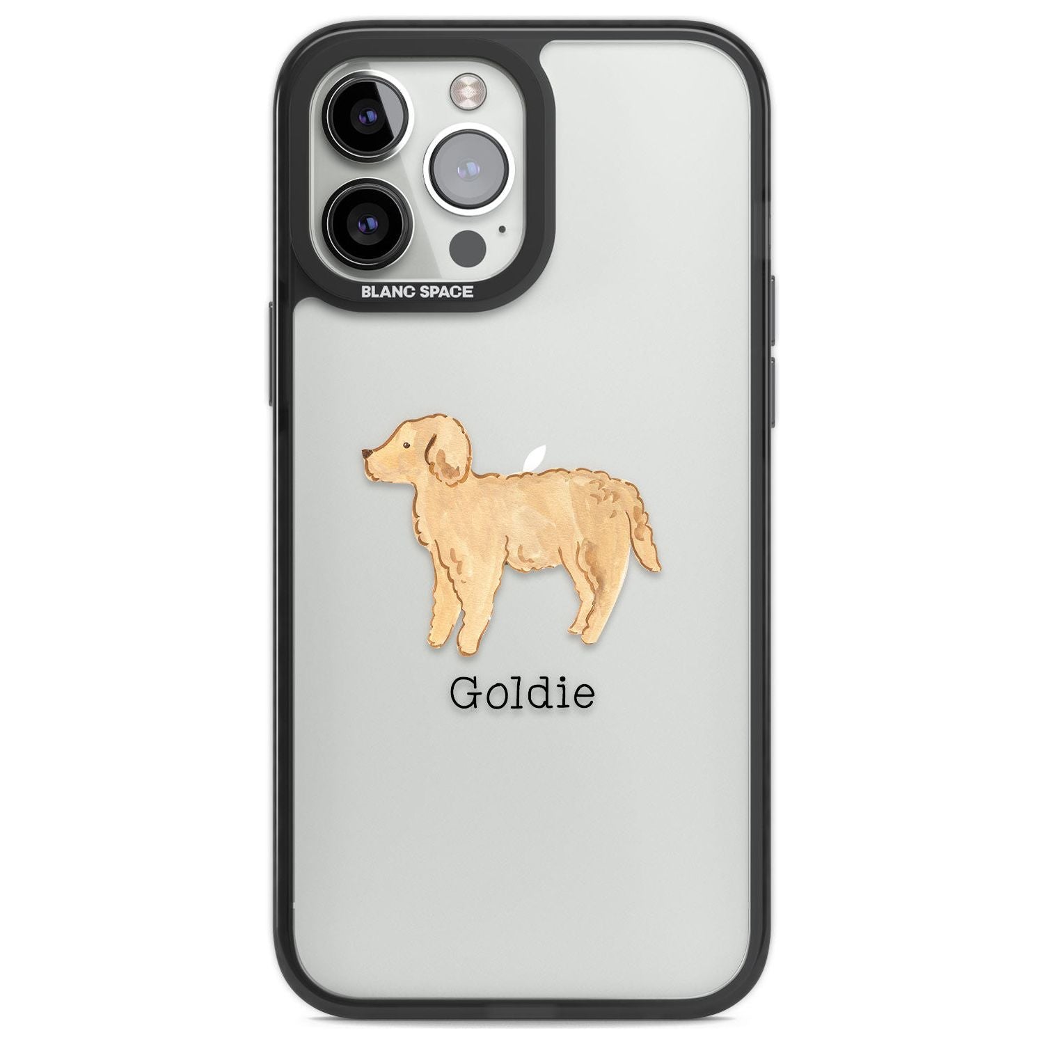 Personalised Hand Painted Goldendoodle Custom Phone Case iPhone 13 Pro Max / Black Impact Case,iPhone 14 Pro Max / Black Impact Case Blanc Space
