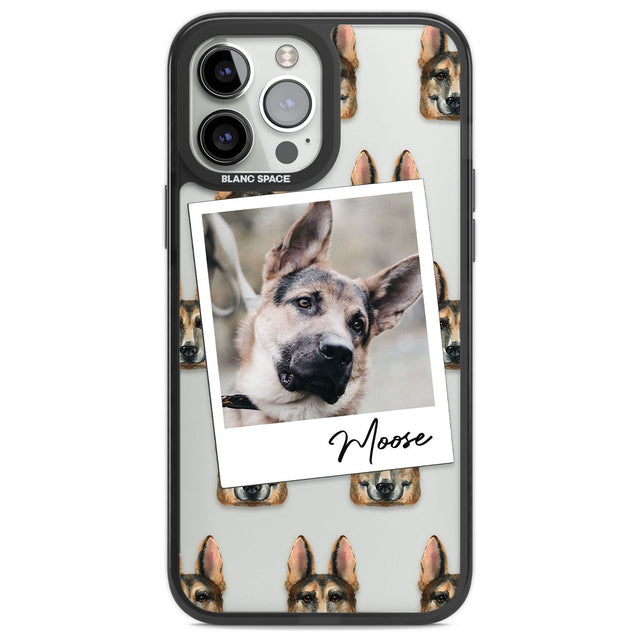 Personalised German Shepherd - Dog Photo Custom Phone Case iPhone 13 Pro Max / Black Impact Case,iPhone 14 Pro Max / Black Impact Case Blanc Space