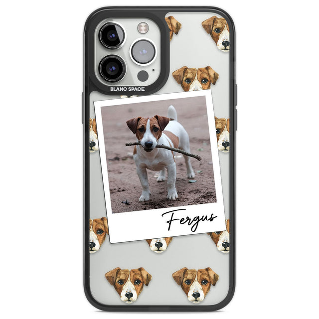 Personalised Jack Russell - Dog Photo Custom Phone Case iPhone 13 Pro Max / Black Impact Case,iPhone 14 Pro Max / Black Impact Case Blanc Space