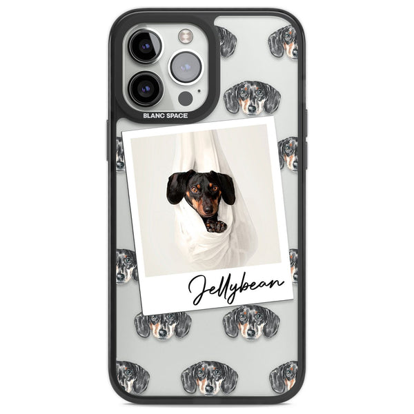 Personalised Black Dachshund Instant Camera Photo