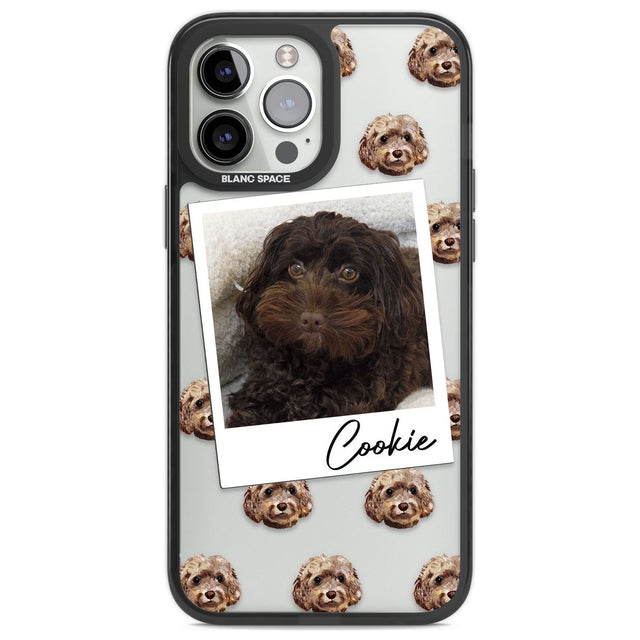 Personalised Cockapoo, Brown - Dog Photo Custom Phone Case iPhone 13 Pro Max / Black Impact Case,iPhone 14 Pro Max / Black Impact Case Blanc Space