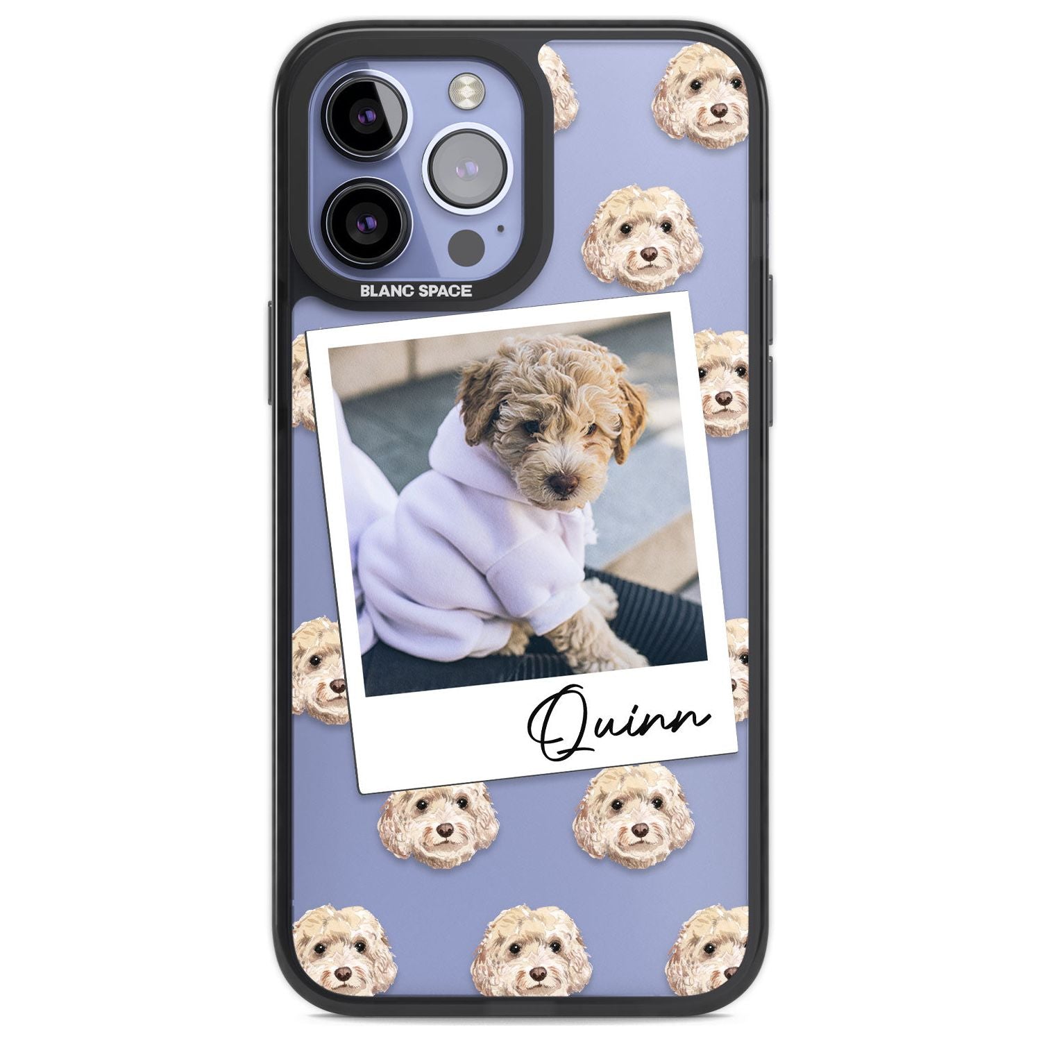 Personalised Cockapoo, Cream - Dog Photo Custom Phone Case iPhone 13 Pro Max / Black Impact Case,iPhone 14 Pro Max / Black Impact Case Blanc Space