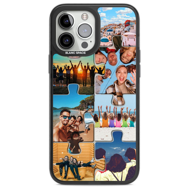Personalised Jigsaw Photo Grid Custom Phone Case iPhone 13 Pro Max / Black Impact Case,iPhone 14 Pro Max / Black Impact Case Blanc Space