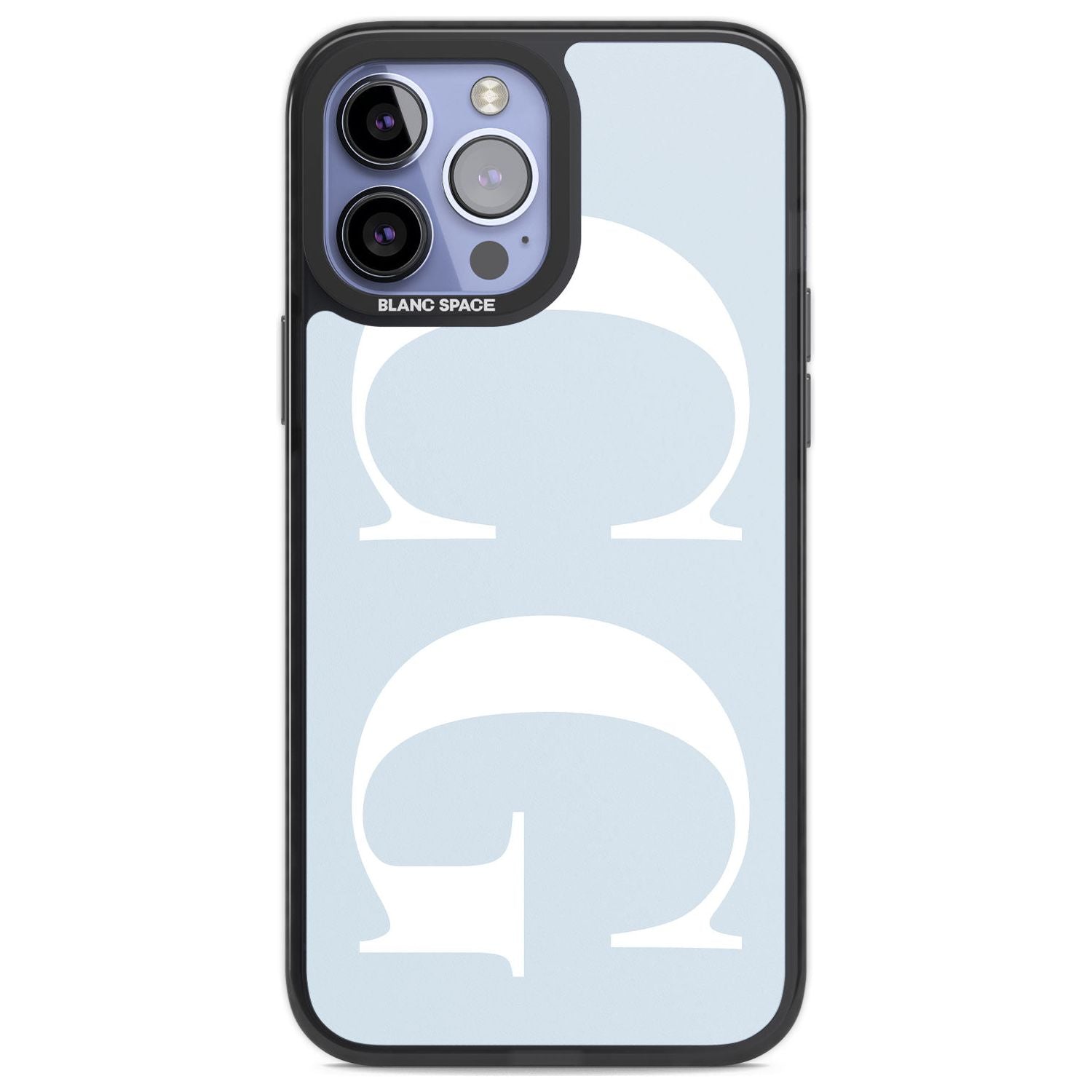 Personalised White & Blue Personalised Custom Phone Case iPhone 13 Pro Max / Black Impact Case,iPhone 14 Pro Max / Black Impact Case Blanc Space