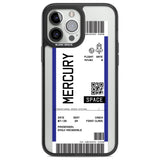 Personalised Mercury Space Travel Ticket Custom Phone Case iPhone 13 Pro Max / Black Impact Case,iPhone 14 Pro Max / Black Impact Case Blanc Space