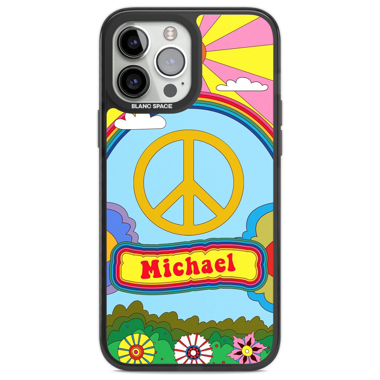 Personalised Happy Days Phone Case iPhone 13 Pro Max / Black Impact Case,iPhone 14 Pro Max / Black Impact Case Blanc Space