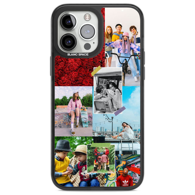 Personalised Photo Collage Custom Phone Case iPhone 13 Pro Max / Black Impact Case,iPhone 14 Pro Max / Black Impact Case Blanc Space