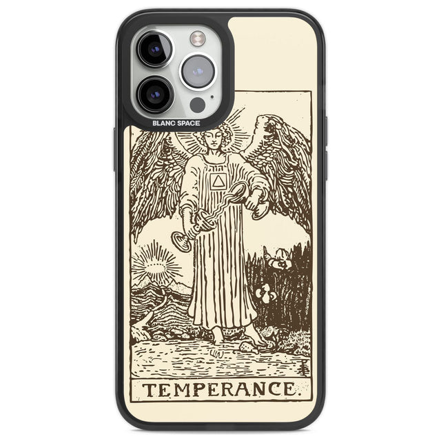 Personalised Temperance Tarot Card - Solid Cream Custom Phone Case iPhone 13 Pro Max / Black Impact Case,iPhone 14 Pro Max / Black Impact Case Blanc Space