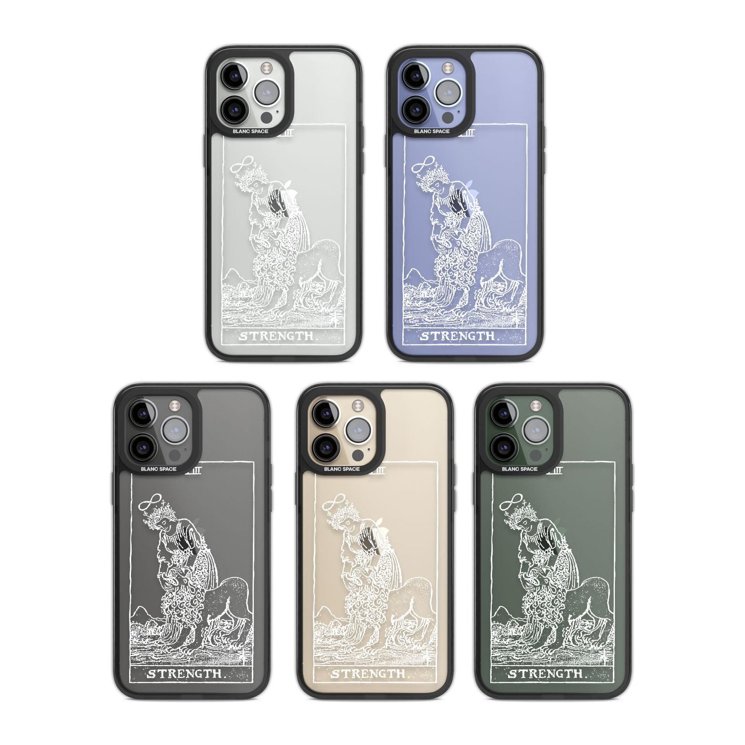 Personalised Strength Tarot Card - White Transparent