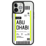 Personalised Abu Dhabi Boarding Pass Custom Phone Case iPhone 13 Pro Max / Black Impact Case,iPhone 14 Pro Max / Black Impact Case Blanc Space