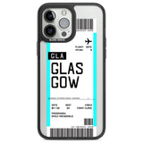 Personalised Glasgow Boarding Pass Custom Phone Case iPhone 13 Pro Max / Black Impact Case,iPhone 14 Pro Max / Black Impact Case Blanc Space