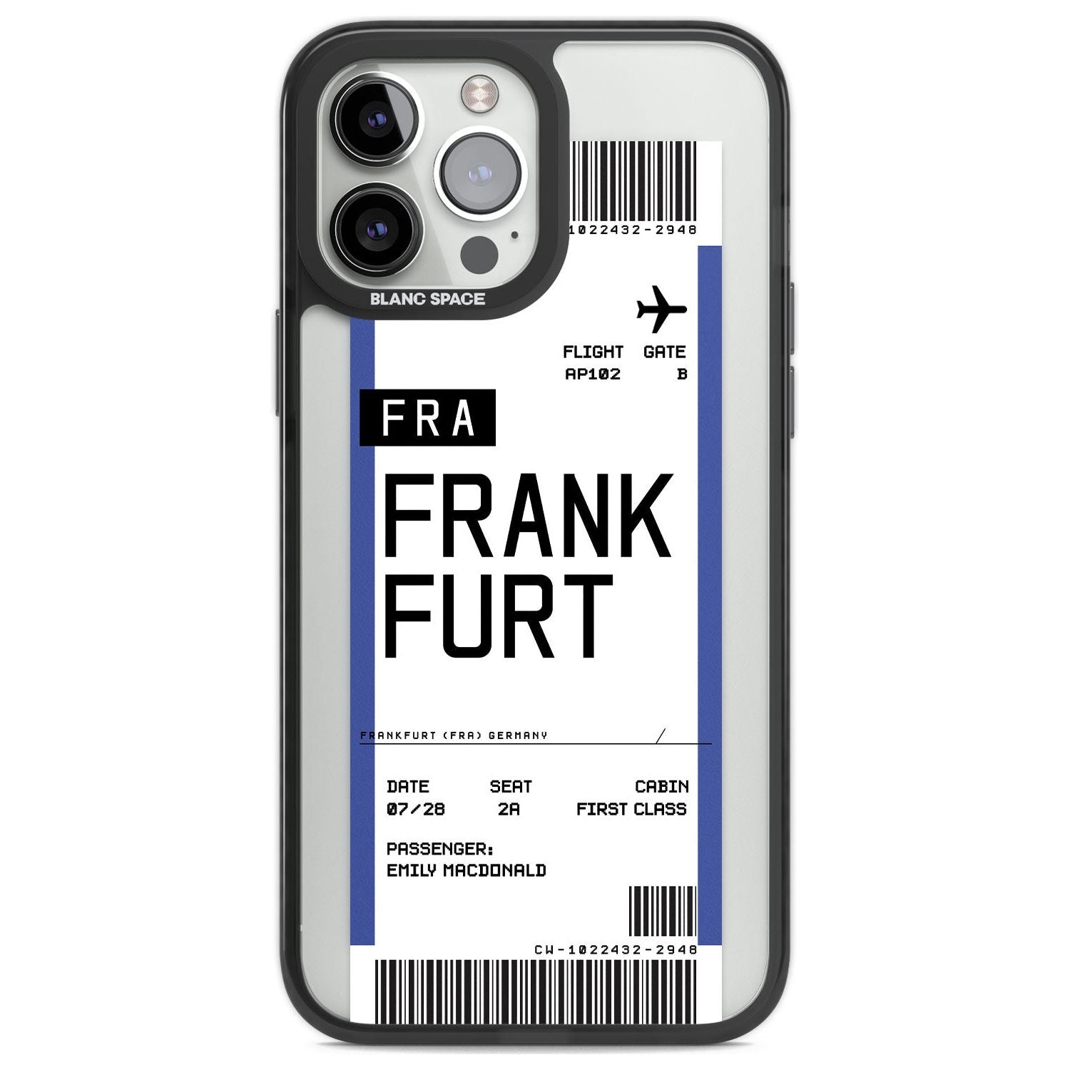 Personalised Frankfurt Boarding Pass Custom P