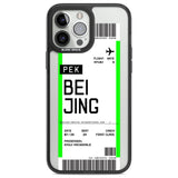 Personalised Beijing Boarding Pass Custom Phone Case iPhone 13 Pro Max / Black Impact Case,iPhone 14 Pro Max / Black Impact Case Blanc Space