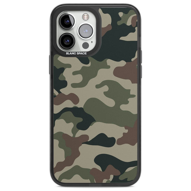 Green and Brown Camo Phone Case iPhone 13 Pro Max / Black Impact Case,iPhone 14 Pro Max / Black Impact Case Blanc Space