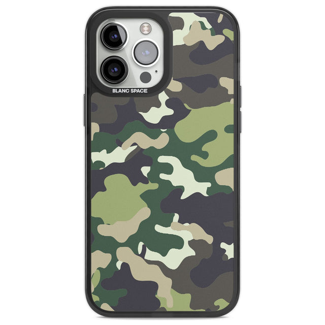 Green Camo Phone Case iPhone 13 Pro Max / Black Impact Case,iPhone 14 Pro Max / Black Impact Case Blanc Space