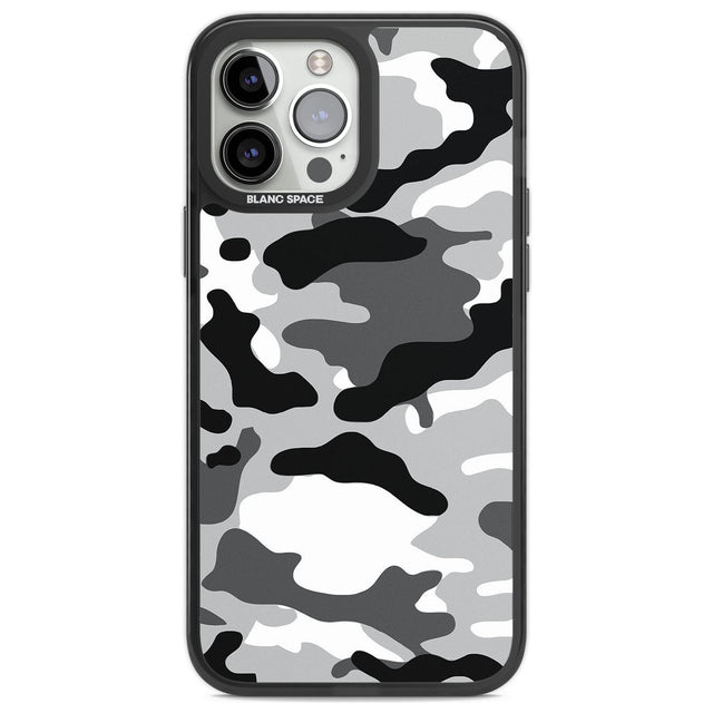 Grey Black Urban Camo Phone Case iPhone 14 Pro Max / Black Impact Case,iPhone 13 Pro Max / Black Impact Case Blanc Space