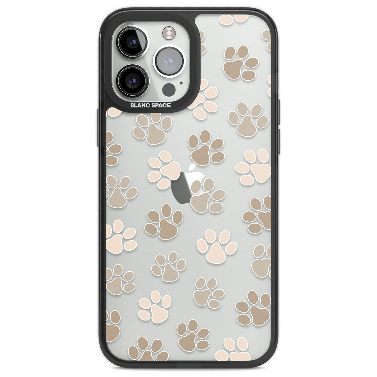 Paw Prints Phone Case iPhone 14 Pro Max / Black Impact Case,iPhone 13 Pro Max / Black Impact Case Blanc Space