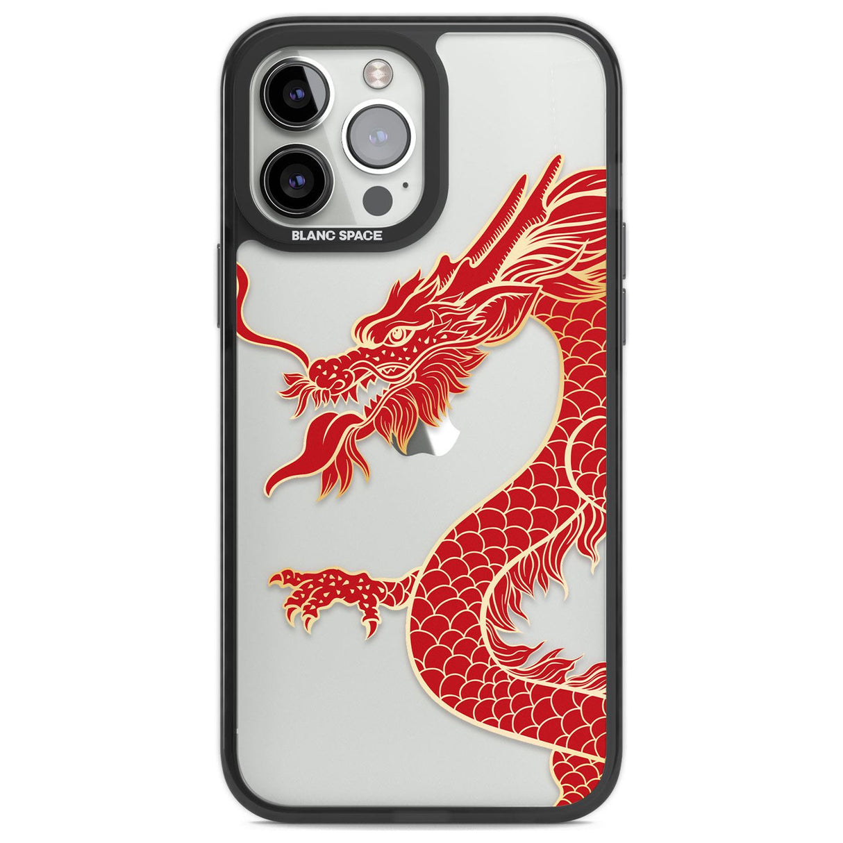 Large Red Dragon Phone Case iPhone 13 Pro Max / Black Impact Case,iPhone 14 Pro Max / Black Impact Case Blanc Space