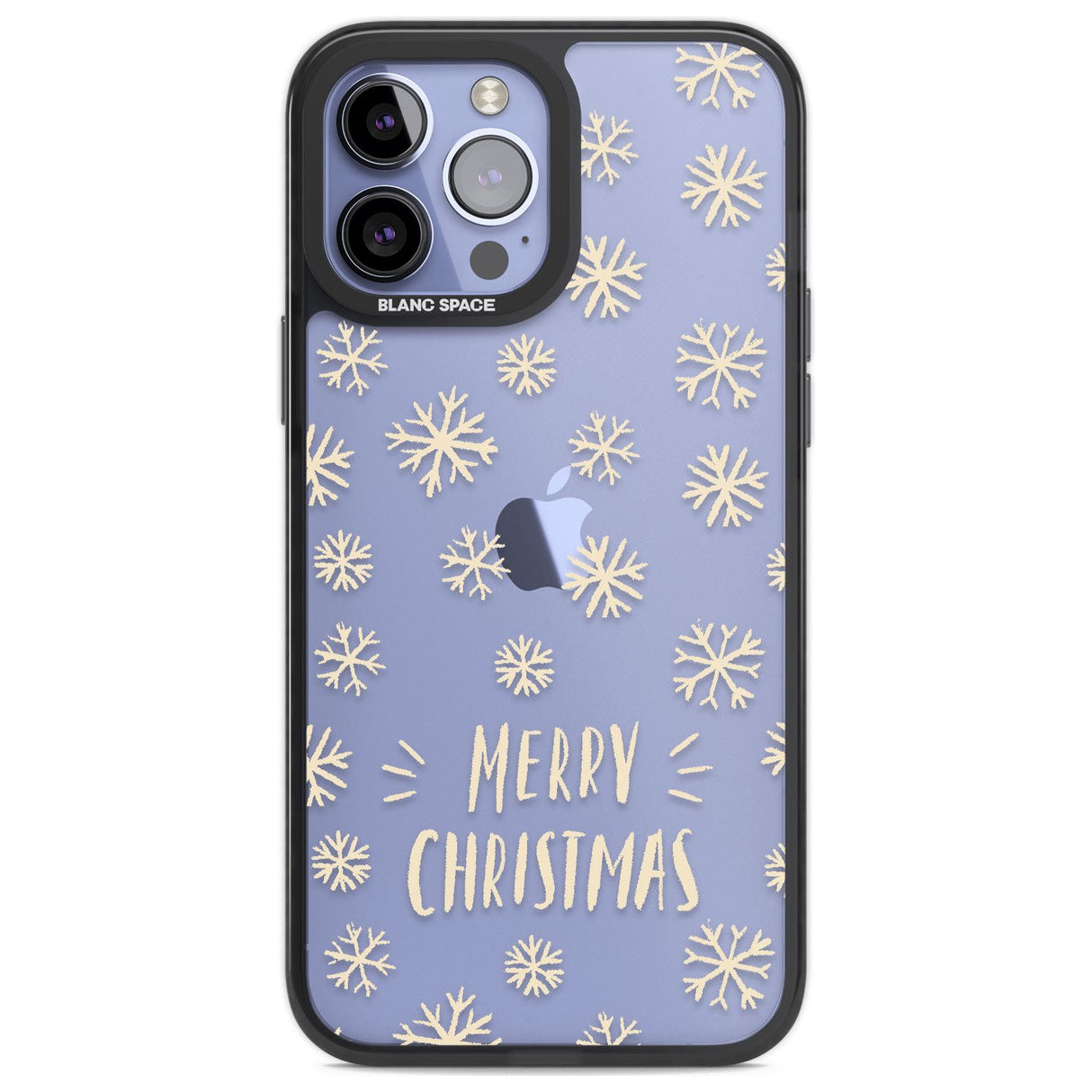 Christmas Snowflake Pattern Phone Case iPhone 13 Pro Max / Black Impact Case,iPhone 14 Pro Max / Black Impact Case Blanc Space