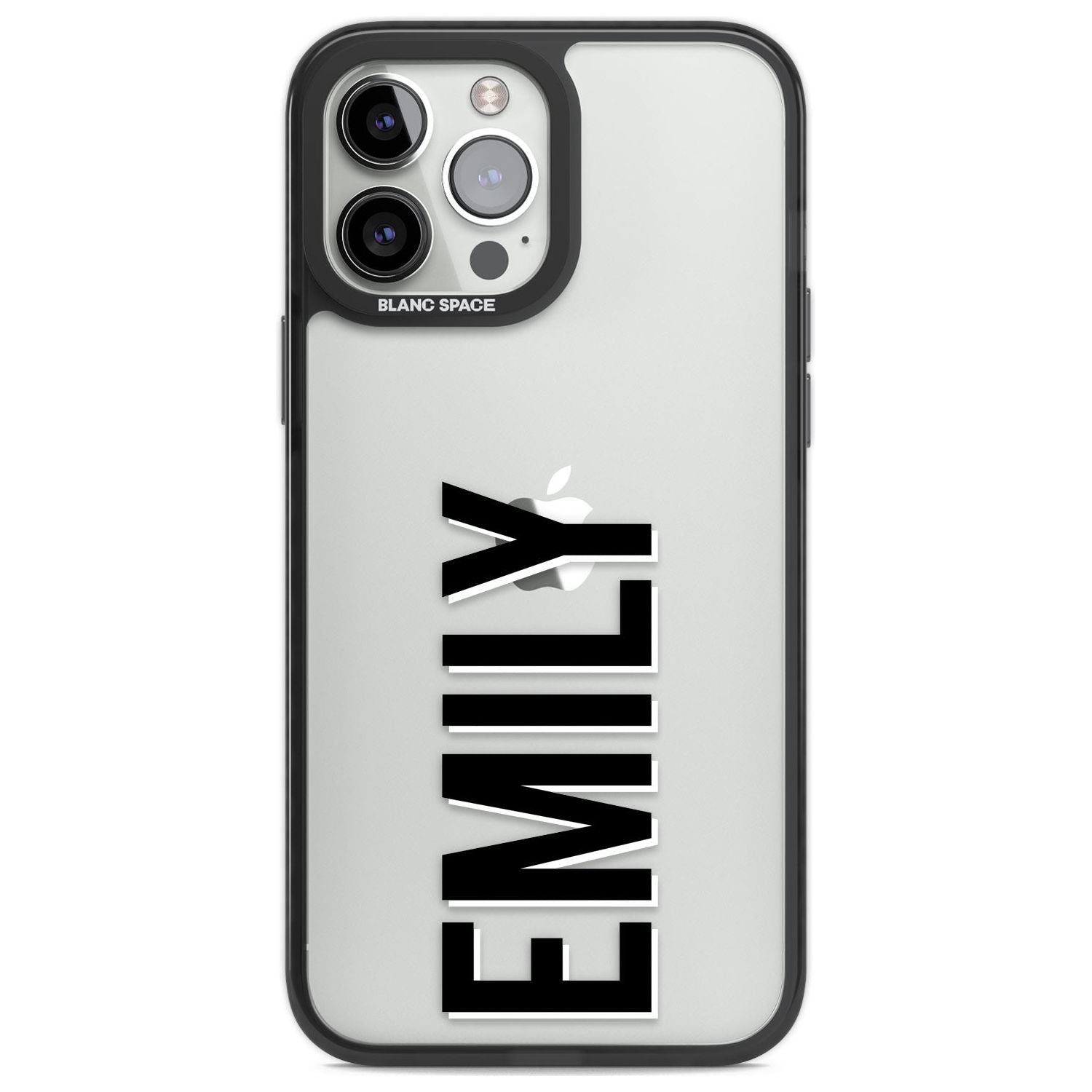 Personalised Clear Text  3A Custom Phone Case iPhone 13 Pro Max / Black Impact Case,iPhone 14 Pro Max / Black Impact Case Blanc Space