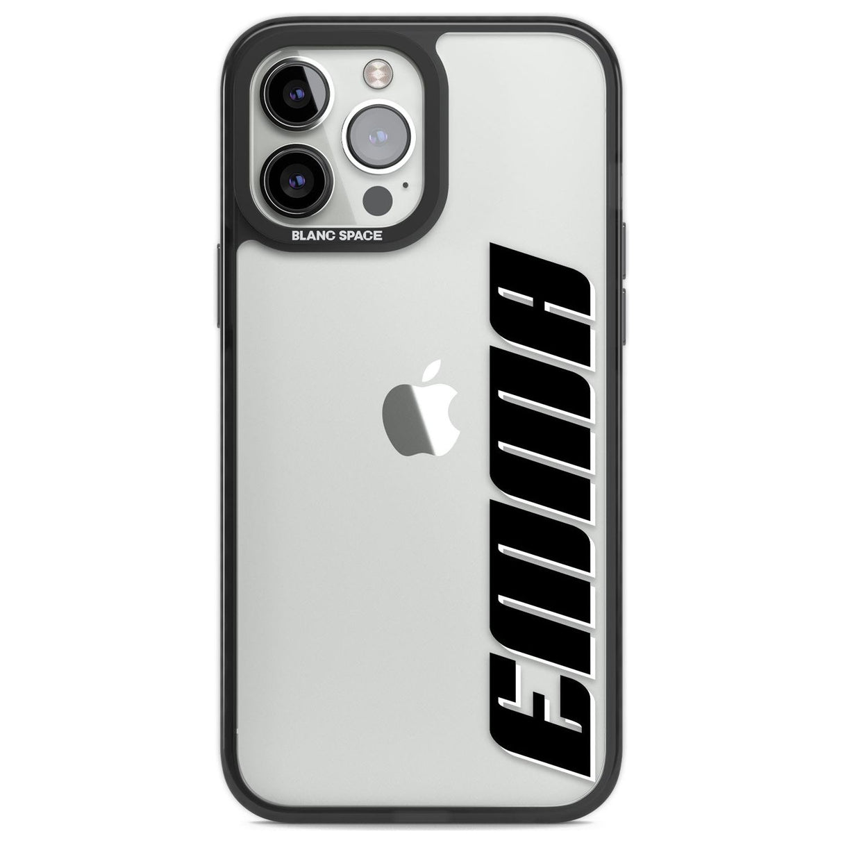 Personalised Clear Text  4A Custom Phone Case iPhone 13 Pro Max / Black Impact Case,iPhone 14 Pro Max / Black Impact Case Blanc Space