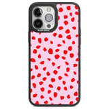 Red on Pink Dalmatian Polka Dot Spots